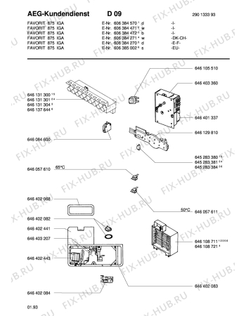 Взрыв-схема посудомоечной машины Aeg FAV875I-D  EF - Схема узла Electrical equipment